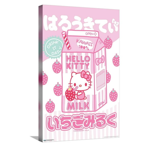 Hello Kitty: 20 Kawaii Tokyo - Milk Canvas Wall Poster, 14.725" x 22.375"