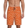 thumbnail image 1 of Fotbe Dots On Orange Background Pantalones Cortos de Pijama para Hombre, Ropa de Dormir, Pantalones de Pijama Cortos para Hombre-Small, 1 of 6