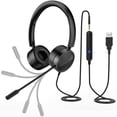 thumbnail image 1 of Auriculares Para Pc Con Micrófono Usb/Auriculares De Negocios De 3,5 Mm Con Micrófono Con Cancelación De Ruido Auriculares Sobre La Oreja Para Centro De Llamadas De Oficina En Casa sonducket EL015824-00, 1 of 5