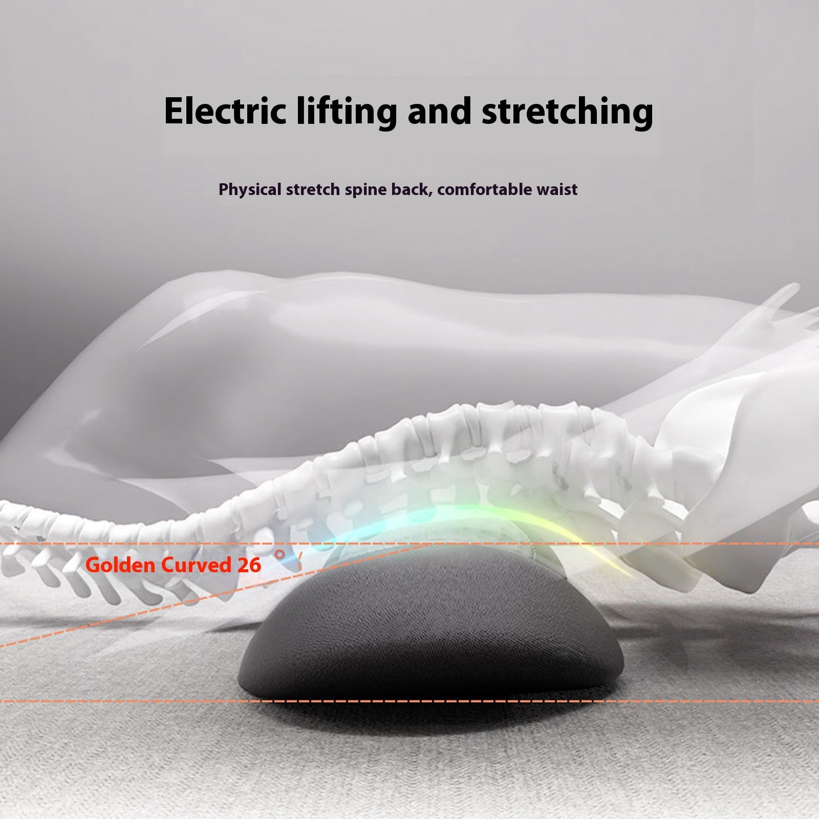 3-in-1 Back Massager, Spine Triple Fusion Back Massager,3 in 1 Massagers with Traction Lifting and Vibration Massage and Heat,Suitable for Neck, Shoulders, Unisex