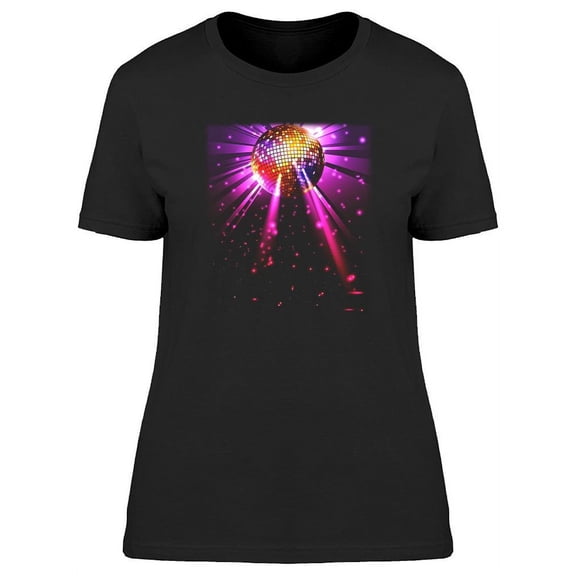 Sparkly Disco Ball T-Shirt Women -Image by Shutterstock, Female x-Large