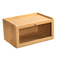 thumbnail image 4 of de bambú, organizador de almacenamiento, contenedor con tapa decorativa, interior espacioso, construcción robusta, adecuada para cocina, d 1 capa con ventana, 4 of 9