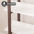 thumbnail image 2 of GREATER 4-Tier Wooden Bookshelf, Solid Wood Bookcase with Back Panel, Multifunction Wood Book Shelf for Home Office, White & Brown, 2 of 6