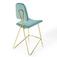 thumbnail image 6 of Modway Ponder Bar Stool Performance Velvet Set of 2 in Sea Blue, 6 of 9