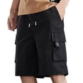 thumbnail image 2 of Pantalones Cortos para Hombres Trabajo Casual Deportes Sueltos Pantalones Cortos Al Aire Libre de Cinco Cuartos, Poliéster Spandex Multi Bolsillo, 2 of 9