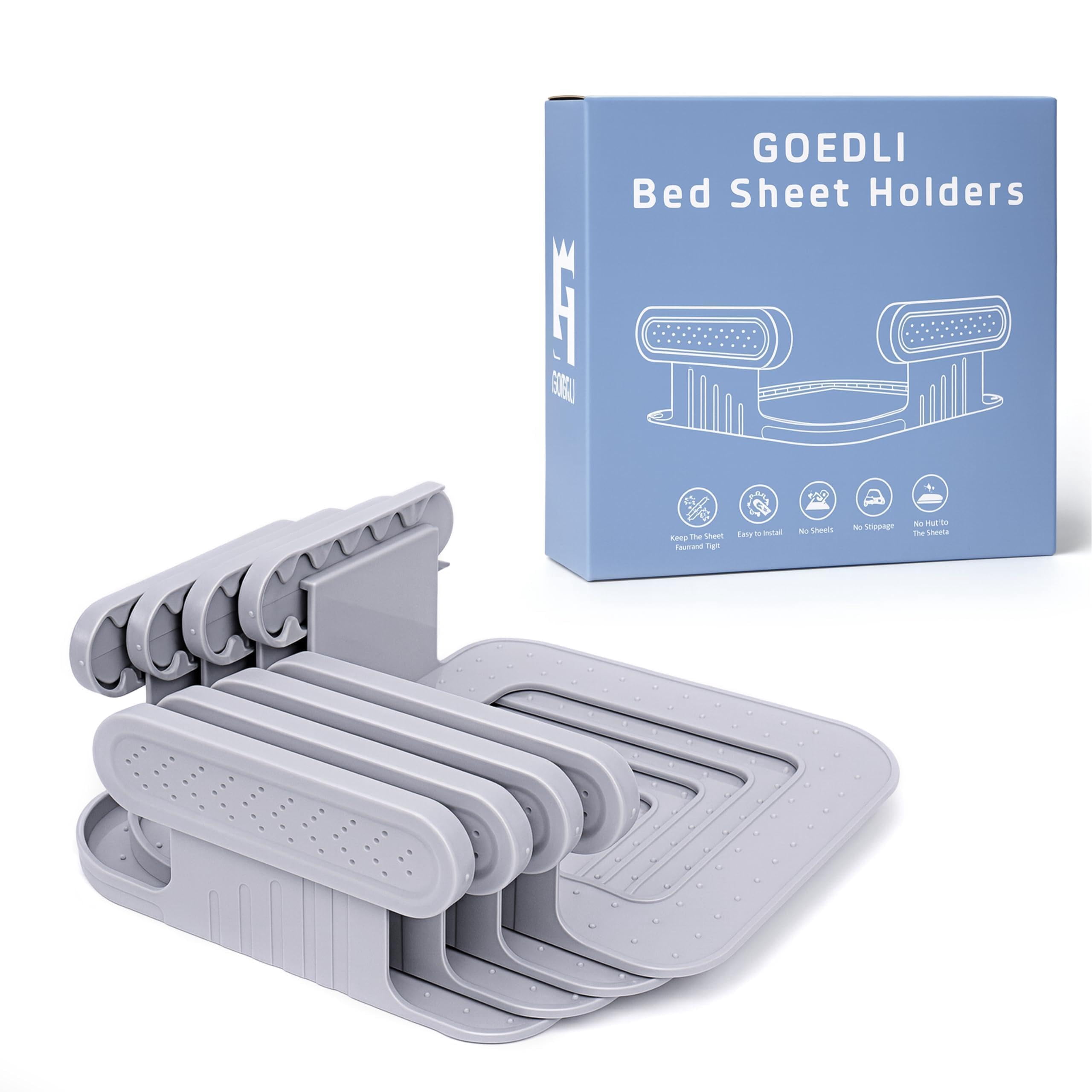 Goedli Lock Sheet Holders - No More Loose Sheets, Secure Bed Sheets ...