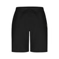 thumbnail image 4 of Taqqpue Mens Linen Shorts Solid Athletic Shorts Summer Beach Shorts Outdoor Lightweight Elastic Waist Drawstring Running Shorts with Pockets, 4 of 6