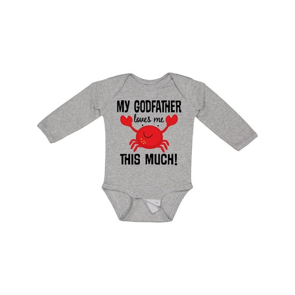 Inktastic My Godfather Loves Me Godchild Boys or Girls Long Sleeve Baby Bodysuit