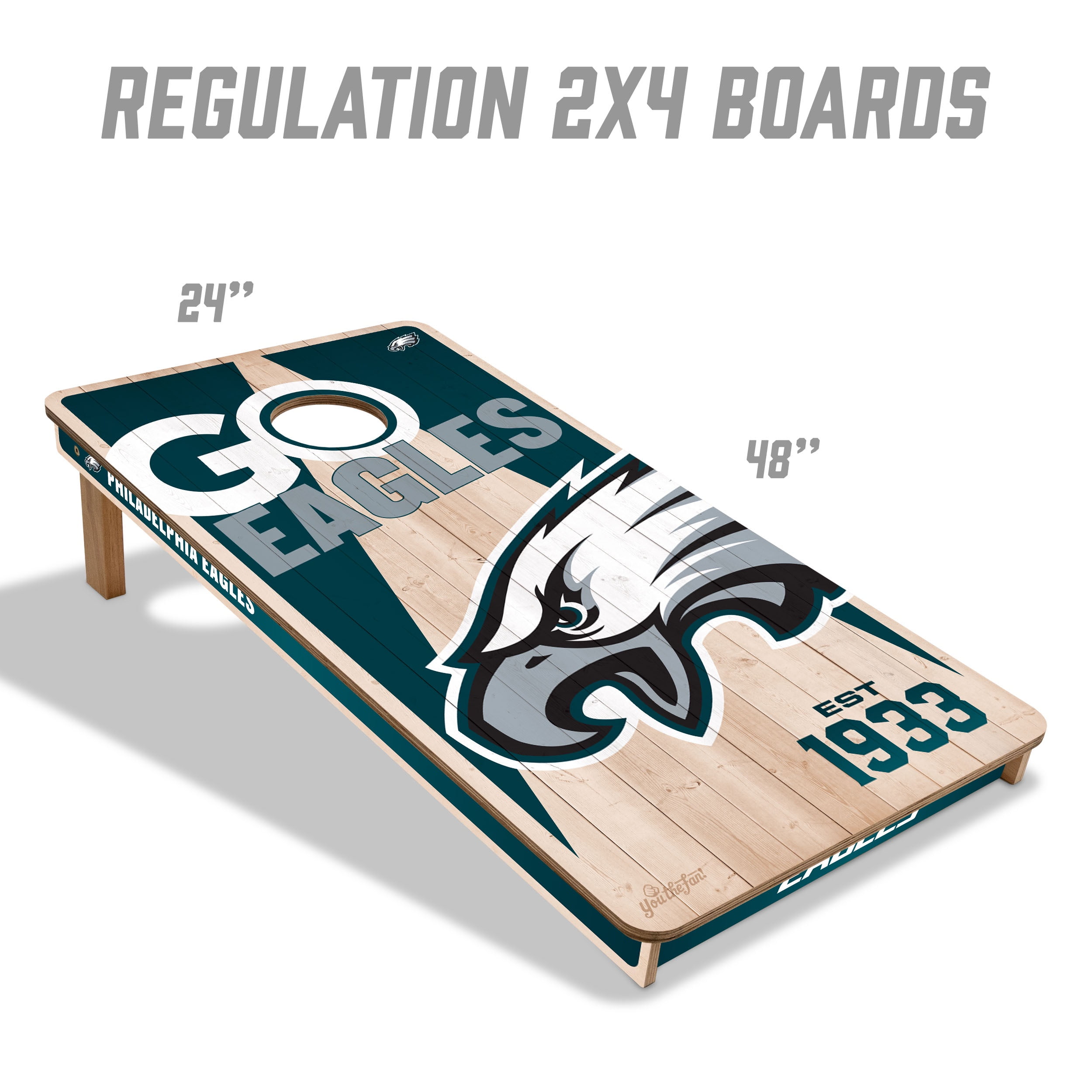YouTheFan NFL Philadelphia Eagles 2' x 4' Cornhole Game