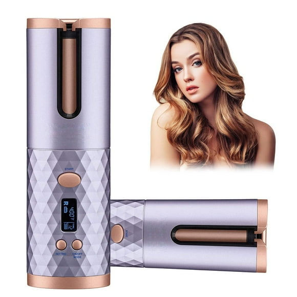 POINTERTECK Automatic Curling Iron Cordless Hair Curlers with Adjustable Temps & Timers Ceramic Barrel Auto Wave Wand Portable Rotating Curling Wand Hair Styling Tool for Travel