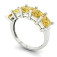 thumbnail image 2 of 2.5 ctw Wedding Band for Women - 14K White Gold Yellow Moissanite Stackable Eternity Ring, 2 of 6