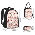 thumbnail image 2 of Pofeuu Gingerbread Holiday Sweets Print Backpack Travel Backpacks With Lunch Bag Pencil Bag Set 3 pcs Set Cartoon Backpack, 2 of 7