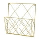 thumbnail image 4 of Revistero metálico de pared, soporte para periódicos y libros, folleto decorativo Oro, 4 of 9