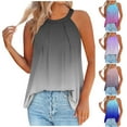 thumbnail image 4 of XMMSWDLA Women High Neck Halter Tank Top Summer Loose Fit Sleeveless Shirts Tees Black Tank Tops Women, 4 of 4