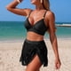 thumbnail image 2 of TaTaai Color Blocking Off-Shoulder Bikini Set, Women’s Solid Color Backless Style, Removable Padded Bra, Pull-On Closure, High Cut Slim Build, Ideal for Vacation Beach Trips Gift, 2 of 6