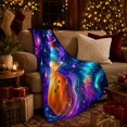 thumbnail image 3 of Kawaii Solar System Planets Cute Faces Deep Space, Playful Celestial Art Scene, Warm Flannel Blanket for Living Room and Bedroom, Celestial Art Lovers Housewarming Gift, Playful Home Decor, 3 of 9