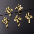 thumbnail image 4 of Japceit Metal Cross Shaped Hollow Pendant, DIY Bird Accessory Craft Kit, Decorative Hanging Ornament for Necklace, Wall, Gift, Craft Project, Personalization, 4 of 6