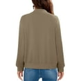 thumbnail image 5 of YYDGH Womens Bomber Jacket Zip Up Casual Lightweight Trendy Outerwear Coat Fall Winter Varsity Jackets with Pockets, 5 of 9