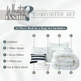 thumbnail image 3 of Elegant Comfort Amy 12-Piece Oversized Comforter, Bed-in-a-Bag Including 6-Piece Sheet Set Featuring Smart Pockets and Matching Decorative Pillows, Amy 12PC Oversized Comforter, Cali King, Ivory, 3 of 3