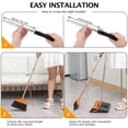 thumbnail image 3 of Upgrade Broom and Dustpan Set, Self-Cleaning with Dustpan Teeth, Indoor&Outdoor Sweeping, Ideal for Dog Cat Pets Home Use, Stand Up Broom and Dustpan (Gray&Orange), 3 of 7