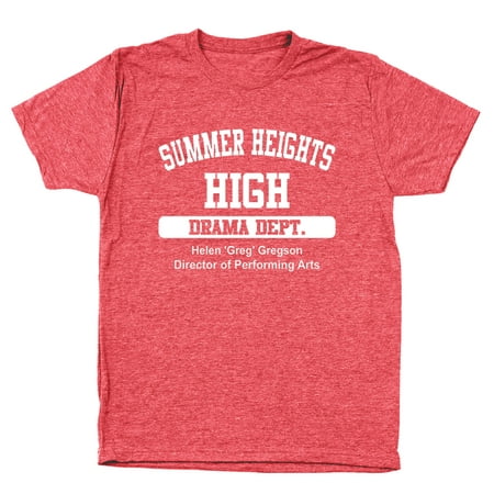 Summer Heights High Small Heather Red Men's Tri-Blend (Best Of Summer Heights High)