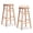 Natural, variant on Costway 24” Swivel Bar Stools Set of 2 with Backless Design, Footrests & Strong Crossbars Walnut