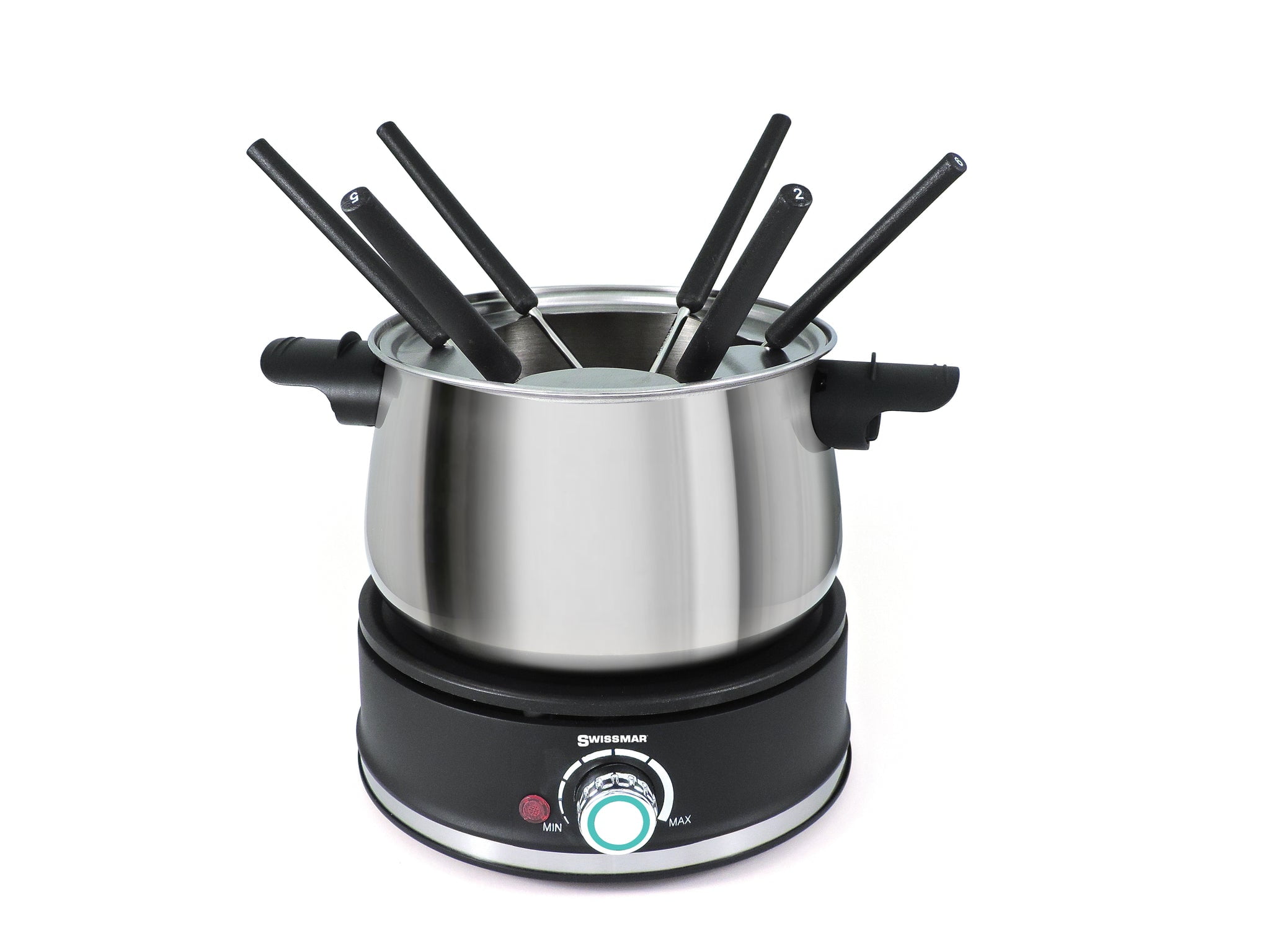 Swissmar Arolla 10 Piece Electric Fondue Set, Stainless Steel