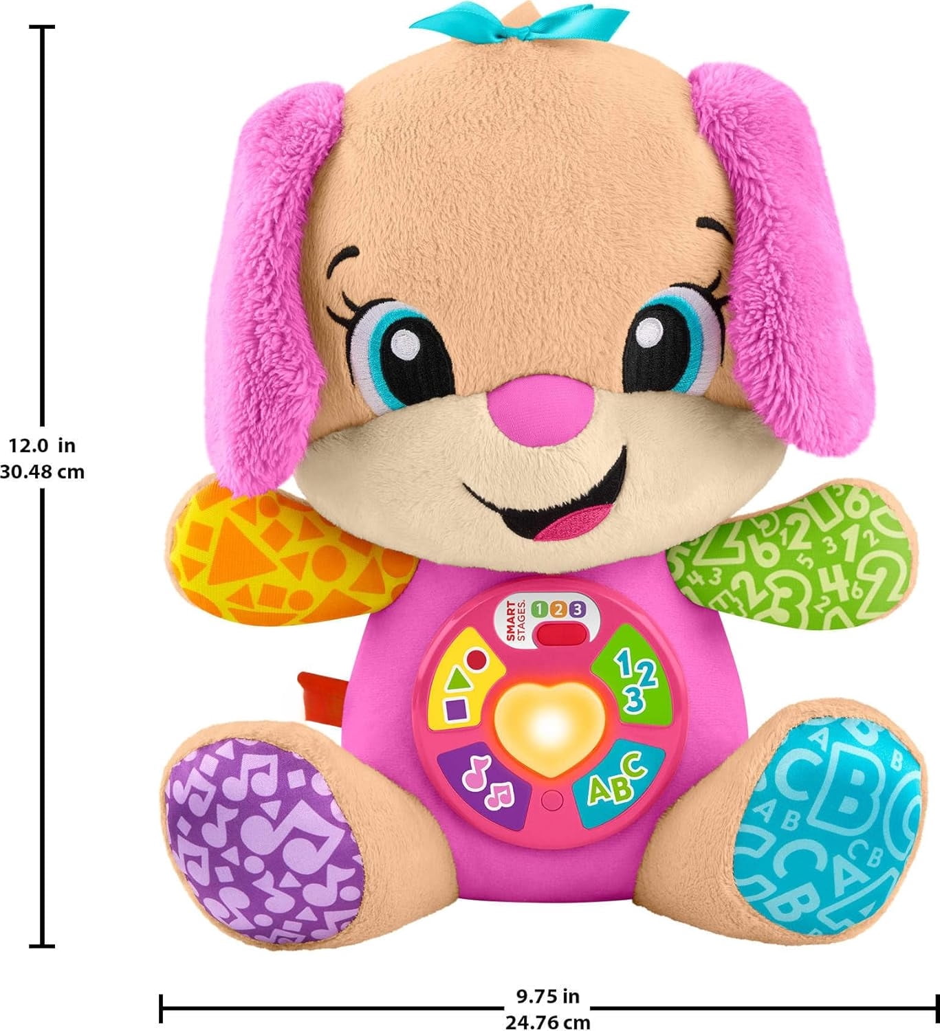 Baby Toy Laugh & Learn Smart Stages Puppy Musical Plush with Lights & Learning Songs for Infants Ages 6+ Months