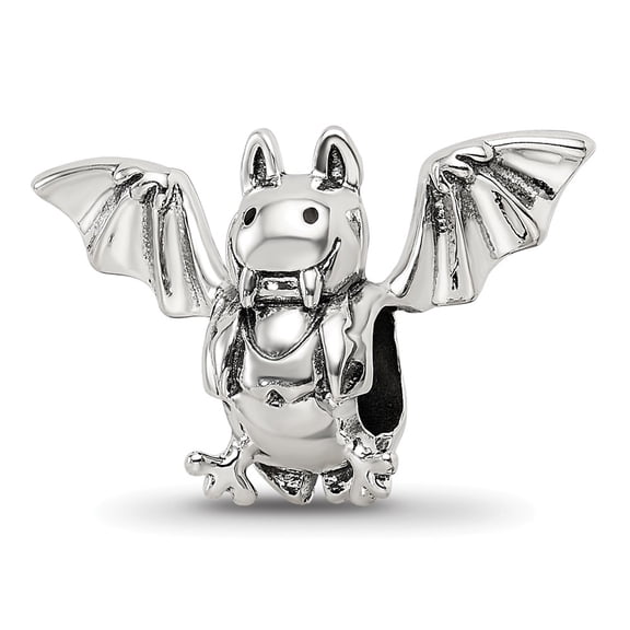 925 Sterling Silver Reflections Bat Bead; for Adults and Teens; for Women and Men