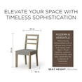 thumbnail image 3 of Maven Lane Willow Rustic Dining Chair, Grey with Slate Linen Fabric, Set of 8, 3 of 6