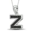 thumbnail image 2 of JewelersClub Black Diamond Accent Sterling Silver A TO Z Initial Pendant, 18", 2 of 4