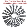 thumbnail image 2 of 10 x Dados magnéticos para destornillador, adaptador de punta, portabrocas cuadrado hexagonal, broca para atornillar tuercas de 6-19 mm y 1/4", 2 of 4