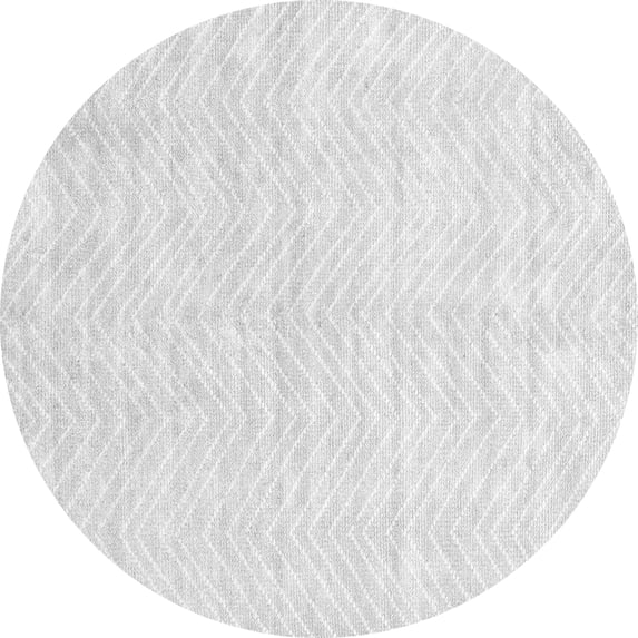 Ahgly Company Indoor Round Solid Gray Modern Area Rugs, 8' Round