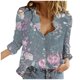 thumbnail image 1 of Puntoco Blusa de manga larga con botones sueltos para mujer, informal, a la moda, con solapa Puntoco Puntoco-3702, 1 of 6