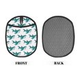 thumbnail image 2 of Pofeuu Cartoon Shark Print Silicone Pot Mat Mitten With Hanging Loop Heat Resistant Oven Mitts Non-Slip Bbq Baking Smoking Potholders, 2 of 7
