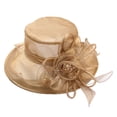 thumbnail image 2 of Cheers.US Women Organza Kentcky Derby Fascinator Lady Cocktail Tea Party Church Wedding Bridal Flower Hat, 2 of 3