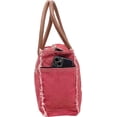 thumbnail image 2 of Rajeriya Pink Sel de Mer Upcycled Large Canvas Crossbody Bag & Cowhide Tote  Leather Handbag  for Women, 2 of 5
