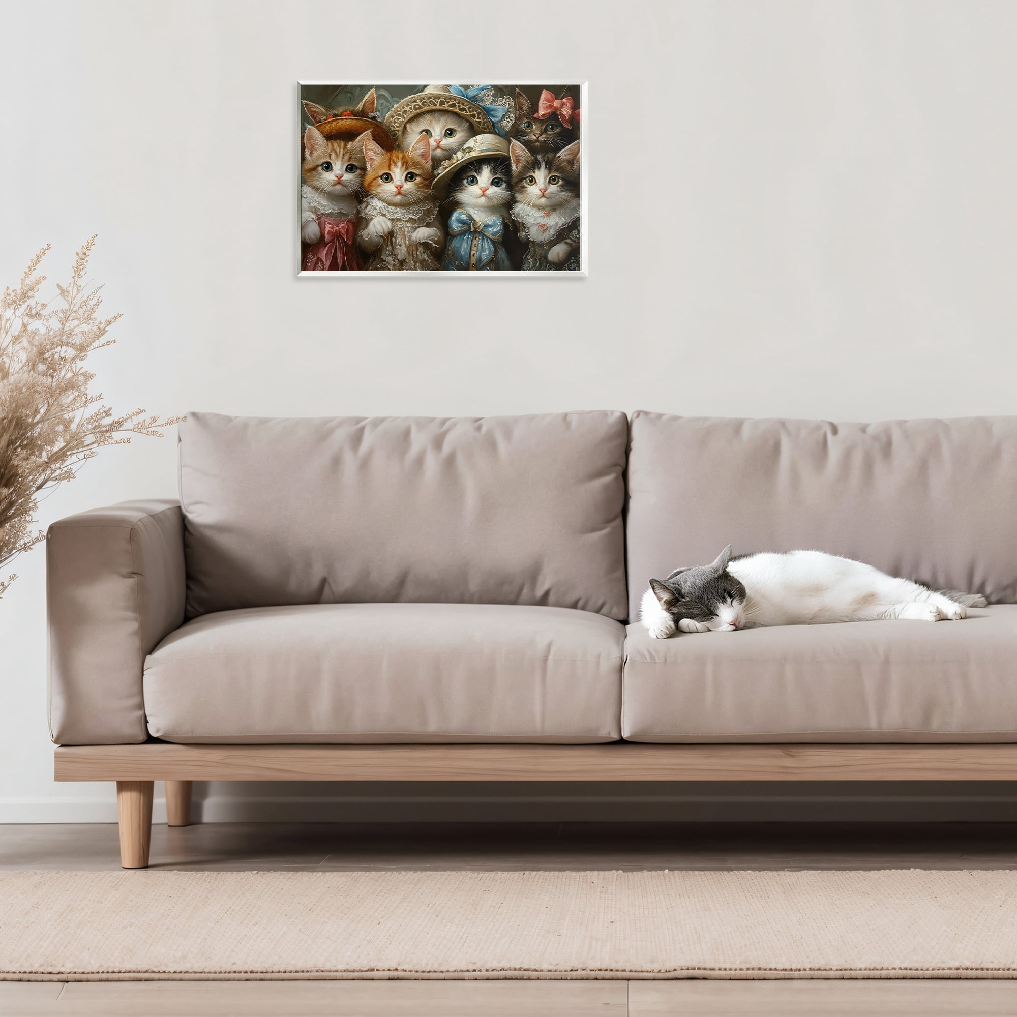 Stupell Industries Fashionable Vintage Cats Wall Plaque Art, design by The Wands Want