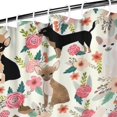 thumbnail image 3 of Chihuahua and Pioneer Flower Shower Curtain 72"x72" ,Bathroom Decorative Shower Curtains Set with 12 Hooks,Modern Waterproof Washable Shower Curtain, 3 of 6