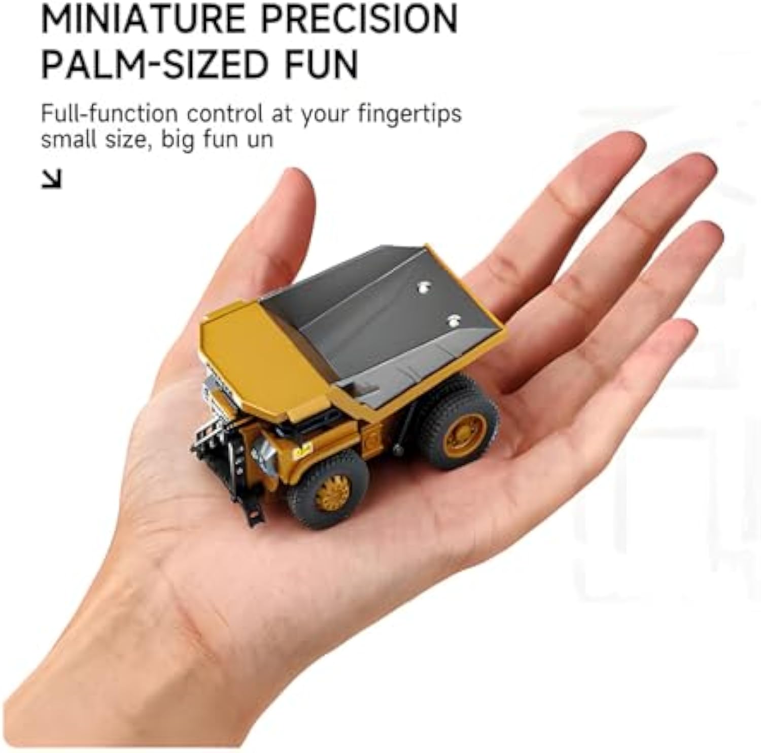 Microcrew Mini RC Construction Series – Pocket Dump Truck, Excavator & Forklift Set, 1/64 2.4GHZ Mini RC Car Engineering Vehicle Desktop Toys