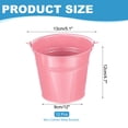 thumbnail image 2 of Uxcell 5.1"x4.7" Small Metal Buckets with Handle Mini Galvanized Bucket Colorful Easter Buckets Pink 12 Pcs, 2 of 6