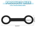 thumbnail image 2 of Uxcell 2 Pcs Water Bottle Carrier Grip Silicone Water Handle Grip, Black, 2 of 6