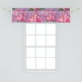thumbnail image 2 of Peony Window Valance, Botany Inspiration Flowers Vintage with Watercolor Petals Dreamy Back Art, Curtain Valance for Kitchen Bedroom with Rod Pocket, 54" X 18", Hot Pink Green Fuchsia, by Ambesonne, 2 of 2