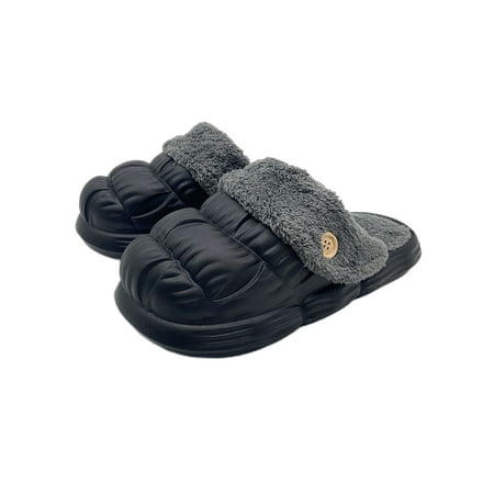 

Fangasis Unisex Comfort Winter Slipper Fuzzy Lightweight Indoor Cozy Warm Black 10.5-11
