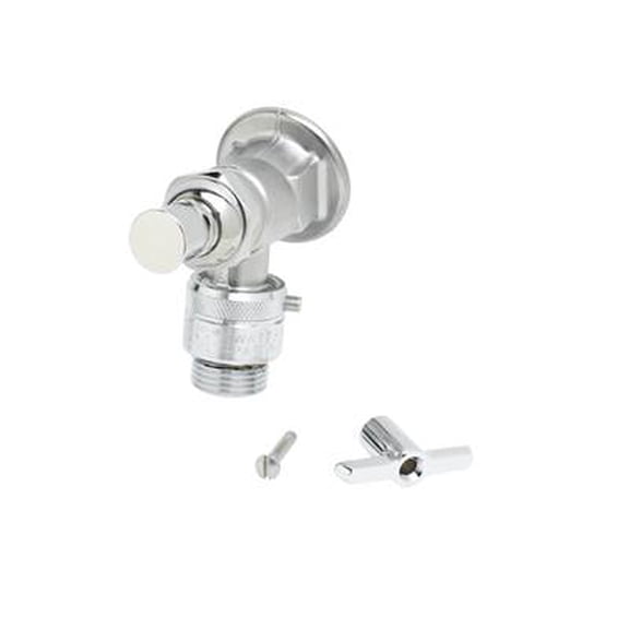 T&S Brass - Sill Faucet, Vacuum Breaker, 3/4'' NPT Female Flanged Inlet, 3/4'' Hose Threads, Rough