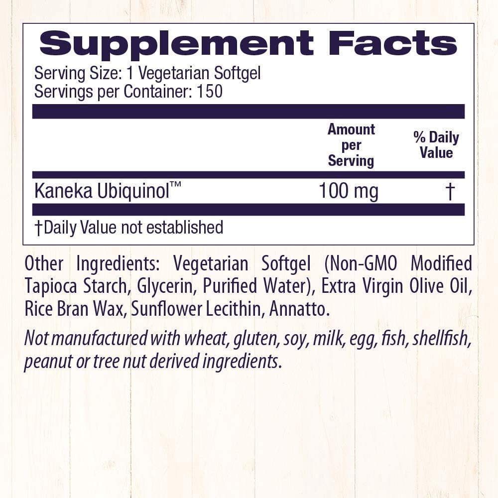 Healthy Origins Ubiquinol 100 mg (Vegan Formula, Kaneka QH, Non-GMO, Gluten Free, Heart Support, Energy Support), 150 Veggie Gels