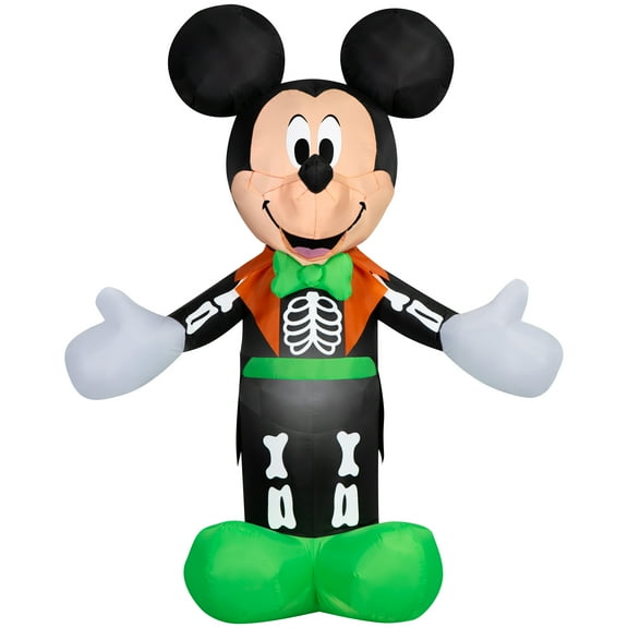 Halloween Airblown Yard Inflatables Mickey in Skeleton Tux 44.09 in x 27.55 in x 59.84 in 3.13 lb