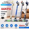 thumbnail image 3 of 55-66KPA Corded/Cordless Lightweight Vacuum Cleaner with Green LED, Anti-Tangle Brush, Removable Battery, 45Min Runtime, Multi-Suction for Pet Hair, Carpet & Hardwood Floors, 3 of 15