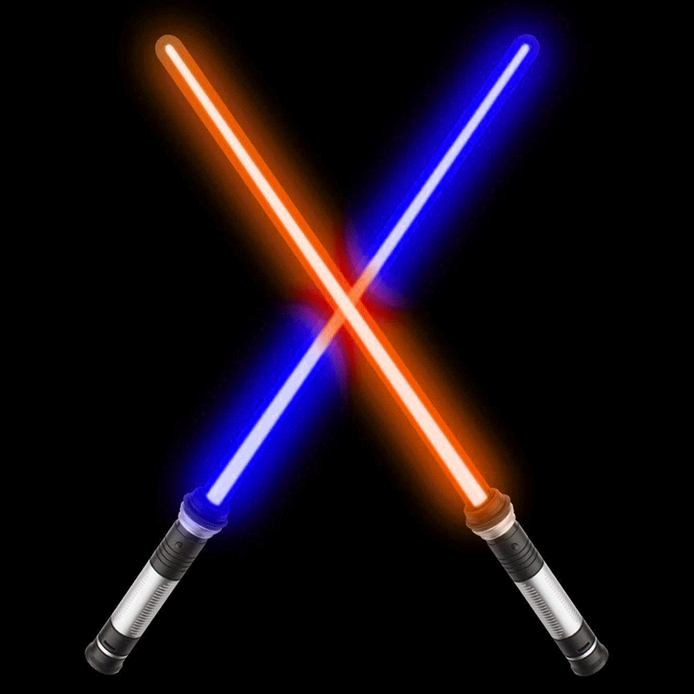 Expandable Light Saber LED 7 Colors Flashing Sword with Sound Dress Up Gift 