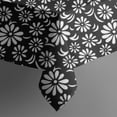 thumbnail image 5 of Black Daisy Flower White Blooms Pattern Square Tablecloth,Waterproof Square Table Cover,Wipeable Spillproof Washable Table Cover for Home Kitchen Party Decor 42"X42"(107x107cm), 5 of 6